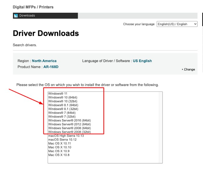 installing sharp printer driver on windows 10 step 3