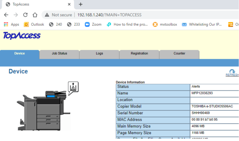 How to Add an Email Address to Toshiba Printer Address Book